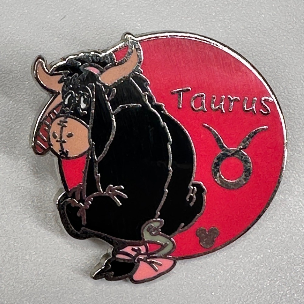 EEYORE Taurus Zodiac Sign Bull Disney Pin Hidden Mickey 2 of 12 Winnie The Pooh